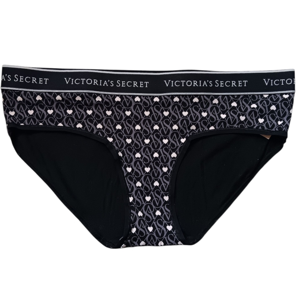Victoria's Secret Black And Pink Hipster with Logo Detail